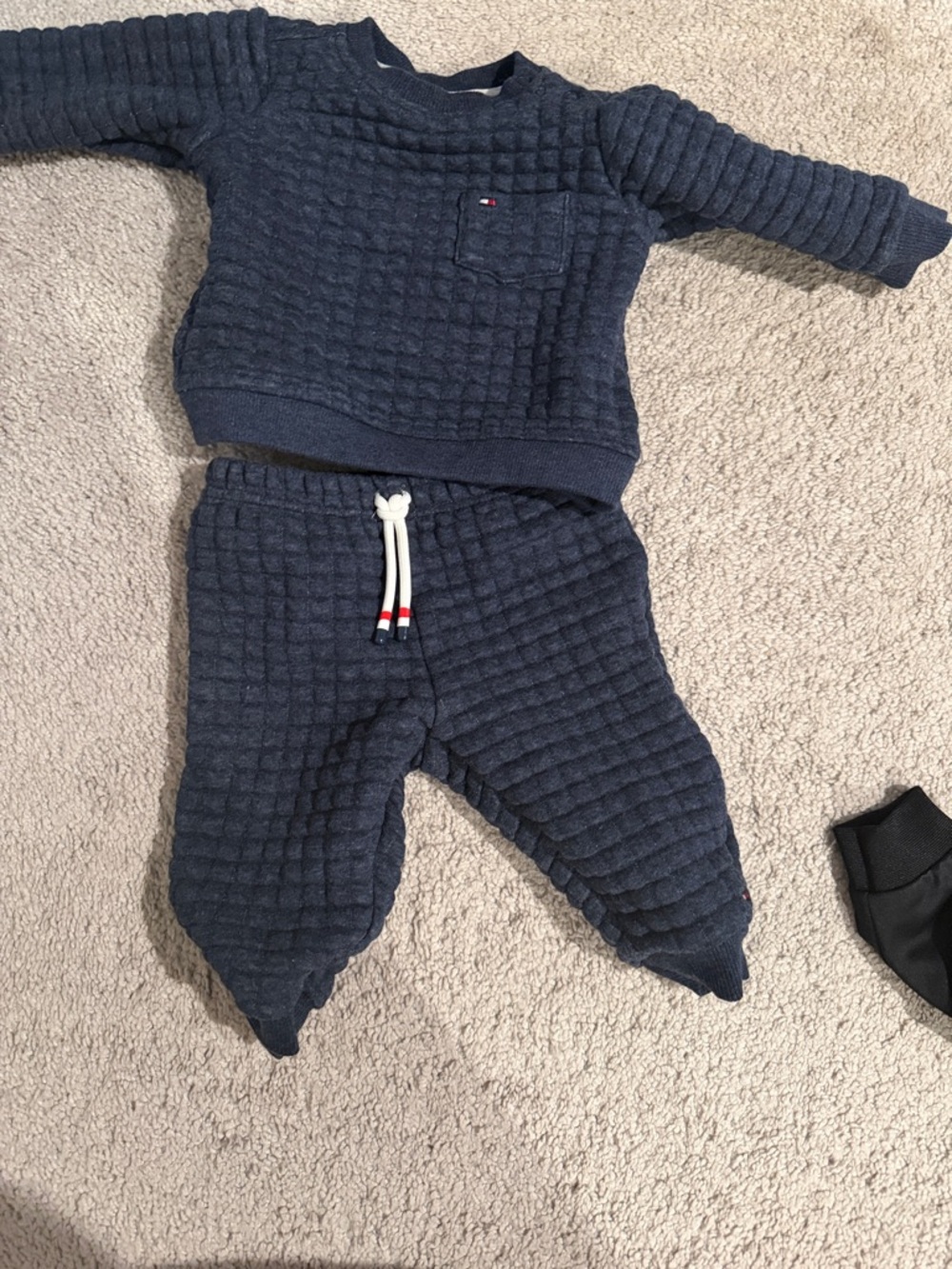 Tommy Hilfiger Quilted Kids Joggers in Navy